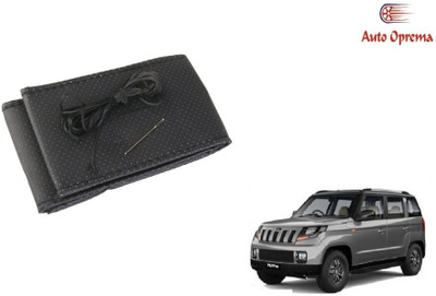 Auto Oprema Steering Cover For Mahindra TUV-300(Black, Leather)