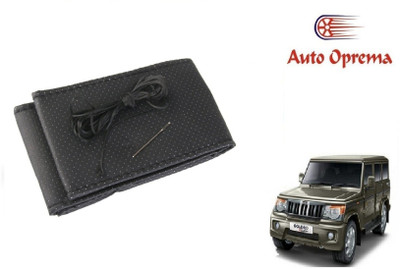 Auto Oprema Steering Cover For Mahindra Bolero(Black, Leather)