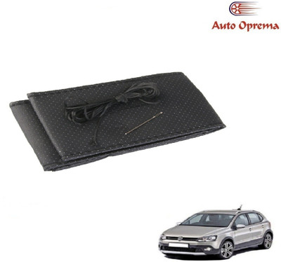 Auto Oprema Steering Cover For Volkswagen Polo Cross(Black, Leather)