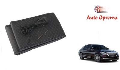 Auto Oprema Steering Cover For Mercedes Benz S-Class(Black, Leather)