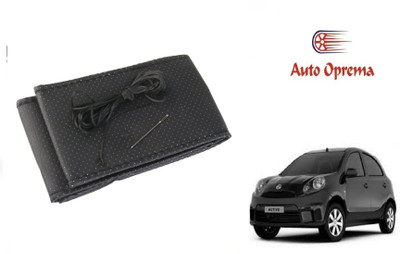 Auto Oprema Steering Cover For Nissan Micra Active(Black, Leather)