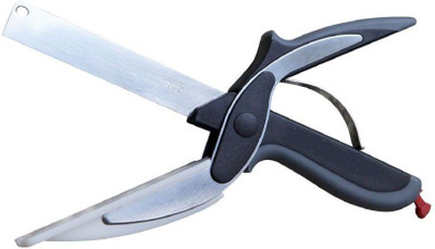KITCHEN INDIA Cutter- 2 in 1 Food Chopper/Slicer/Dicer Vegetable and Fruit Cutter Kitchen/Scissors Knife Board Vegetable & Fruit Slicer(1 Slicer)