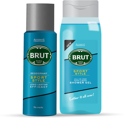 BRUT Sport Style Deodorant For Men 200ml + Sport Style All – In- One Hair & Body Shower Gel For Rs. 100 @ 78 %