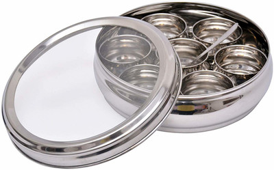 upalabdh Steel Utility Container  - 1000 ml(Pack of 8, Silver)