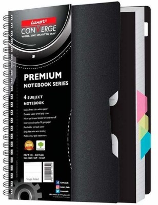 LUXOR Premium A6 Notebook Single Rule 240 Pages(Black)