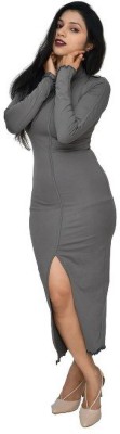 fashion8 Women Bodycon Grey Dress