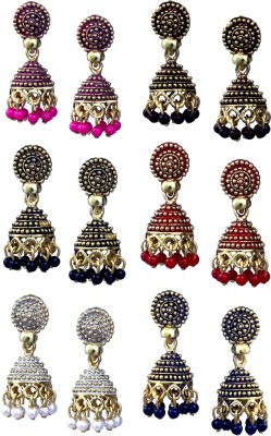 Fashion Fusion Small Colorful Jhumka Alloy Jhumki Earring