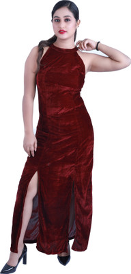 rayie collection Flared/A-line Gown(Maroon)