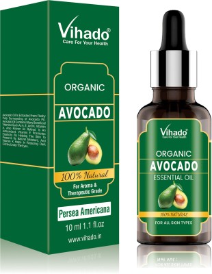 Vihado Best Fresh, Natural & Organic raw unrefined cold pressed Avocado oil for Hair Hair Oil(10 ml)