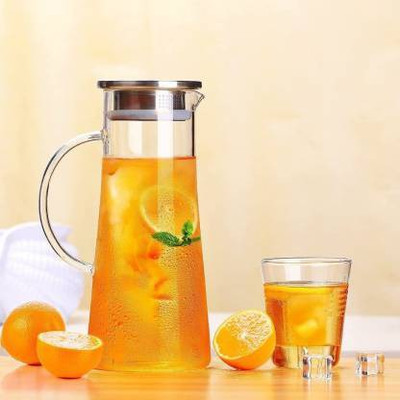 T R Creation 1.3 L Borosilicate Glass Water Jug