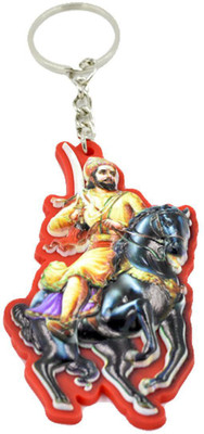 AFH Chatrapati Shivaji Maharaj Red Decorative Key Chain for Gifting Key Chain