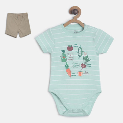MINI KLUB Baby Boys Casual Bodysuit Shorts(Multicolor)