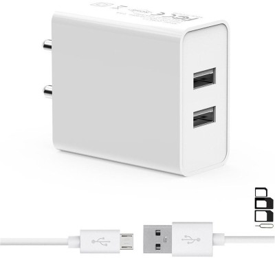 ShopMagics Wall Charger Accessory Combo for Zen Admire Swadesh, Zen Admire Swadesh Plus, Zen Admire Thrill, Zen Admire Thrill Plus, Zen Admire Unity, Zen Click, Infinity, M72 Smart Charger | Dual Port Charger Original Adapter Like Wall Charger | 2-Port USB Charger | Mobile Power Adapter | Fast Charg