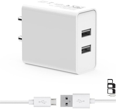 ShopMagics Wall Charger Accessory Combo for Xiaomi Redmi 4 (4X), XiaomiRedmi4, Xiaomi Redmi4, Xiaomi Redmi Four, Xiomi Mi4, Xiomi Mi 4, redmi4, redmi 4, 4 X, Four X, Mi 4, Mi4 Charger | Dual Port Charger Original Adapter Like Wall Charger | 2-Port USB Charger | Mobile Power Adapter | Fast Charger | 
