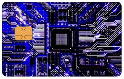 wrap craft FULL COVER LARGE CHIP WINDOW DEBIT CARD & CREDIT CARD Sticker ON Mobile Skin(Multicolor)