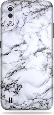 OggyBaba Samsung Galaxy M01 Core, M01Core Mobile Skin((White Marble Skin With Glossy Finish))