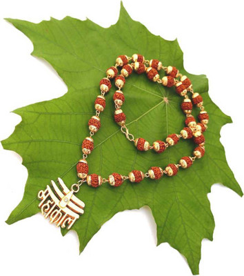 Moksh Spiritual Mahakal Pendant Rudraksh Mala for men & women Beads Gold-plated Plated Brass, Alloy Necklace Set