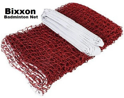 Bixxon BBN Size 20x2.2 Foot Heavy Cotton Maroon Color Badminton Net (Maroon) Badminton Net(Brown)
