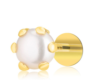 RUBBIE Cubic Zirconia Gold-plated Plated Metal Nose Stud