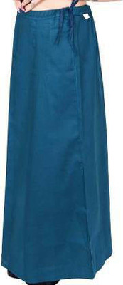 First Trend Fashions Women saree ladies inskirt readymade peacock blue colour fast Waist 46 Pure Cotton Petticoat(XXL)