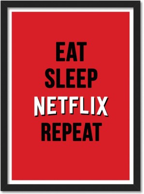 Netflix Funny Framed Poster Acrylic Glass For Room & Office (10 Inch X 13 Inch, Multicolor)… Paper Print(13 inch X 10 inch, Framed)