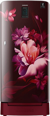 SAMSUNG 192 L Direct Cool Single Door 4 Star Refrigerator with Base Drawer  with Digi Touch Cool, Curd Maestro + BSD(MIDNIGHT BLOSSOM RED, RR21A2N2XRZ/HL)