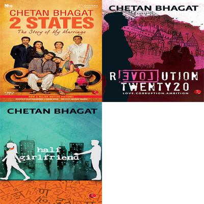 Half Girlfriend + Revolution Twenty 20: Love. Corruption. Ambition + 2 States The Story Of My Marriage (Set Of 3 Books)(Paperback, CHETAN BHAGAT) Half Girlfriend + Revolution Twenty 20: Love. Corruption. Ambition + 2 States The Story Of My Marriage (Set Of 3 Books)(Paperback, CHETAN BHAGAT)