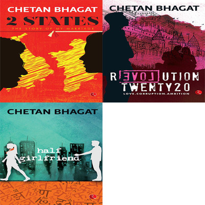 Half Girlfriend + Revolution Twenty 20: Love. Corruption. Ambition + 2 States: The Story Of My Marriage (Set Of 3 Books)(Paperback, CHETAN BHAGAT)