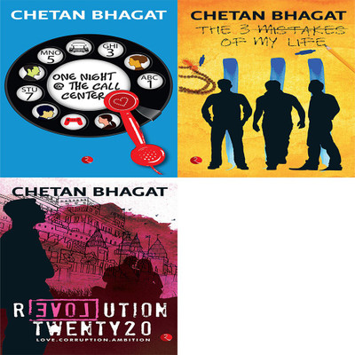 Revolution Twenty 20: Love. Corruption. Ambition + The 3 Mistakes Of My Life + One Night @ The Call Centre (Set Of 3 Books)(Paperback, CHETAN BHAGAT)