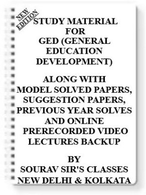 Study Notes Material On Ged (General Education Development) [ Pack Of 4 Books ] With Model Question Papers + Topicwise Analysis + Mcq Questions + Special Practice Set(Spiral, SOURAV SIR'S CLASSES)