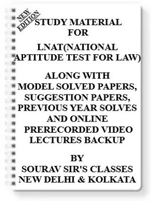 Study Notes Material On Lnat (National Aptitude Test For Law) [ Pack Of 4 Books ] With Model Question Papers + Topicwise Analysis + Mcq Questions + Special Practice Set(Spiral, SOURAV SIR'S CLASSES)