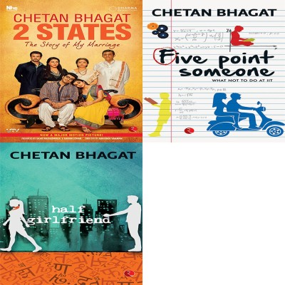 Half Girlfriend + Five Point Someone ; What Not To Do At IIT + 2 States The Story Of My Marriage (Set Of 3 Books)(Paperback, CHETAN BHAGAT)