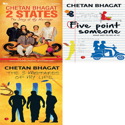The 3 Mistakes Of My Life + Five Point Someone ; What Not To Do At IIT + 2 States The Story Of My Marriage (Set Of 3 Books)(Paperback, CHETAN BHAGAT) The 3 Mistakes Of My Life + Five Point Someone ; What Not To Do At IIT + 2 States The Story Of My Marriage (Set Of 3 Books)(Paperback, CHETAN BHAGAT)