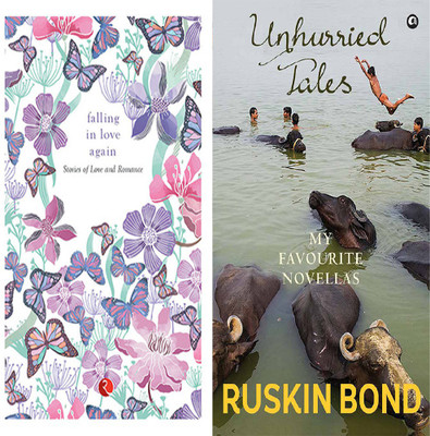 Unhurried Tales: My Favourite Novellas + Falling In Love Again: Stories Of Love And Romance (Set Of 2 Books)(Paperback, RUSKIN BOND)