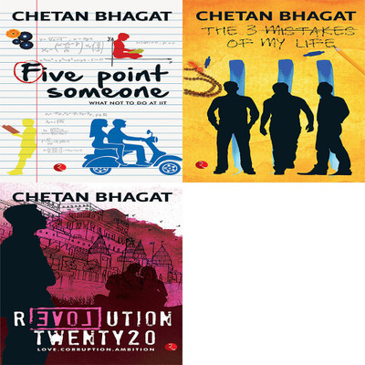 Chetan Bhagat Bestsellers - Revolution Twenty 20: Love. Corruption. Ambition + The 3 Mistakes Of My Life + Five Point Someone ; What Not To Do At Iit (Set Of 3 Books)(Paperback, CHETAN BHAGAT) Chetan Bhagat Bestsellers - Revolution Twenty 20: Love. Corruption. Ambition + The 3 Mistakes Of My Life + Five Point Someone ; What Not To Do At Iit (Set Of 3 Books)(Paperback, CHETAN BHAGAT)