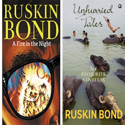 Unhurried Tales: My Favourite Novellas + A Fire In The Night (Set Of 2 Books)(Paperback, RUSKIN BOND)