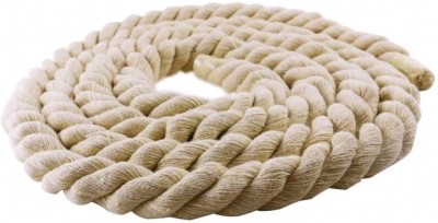 Ceznek Tug of War Twisted Cotton Rope (5mt x 19mm) White(Length: 5 m, Diameter: 19 mm)