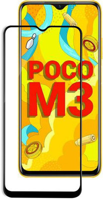 VAlight Edge To Edge Tempered Glass for Poco M3(Pack of 1)