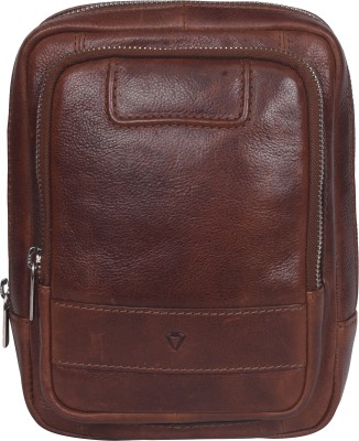 Leatherman Fashion Brown Sling Bag Genuine leather black unisex sling bag 3056
