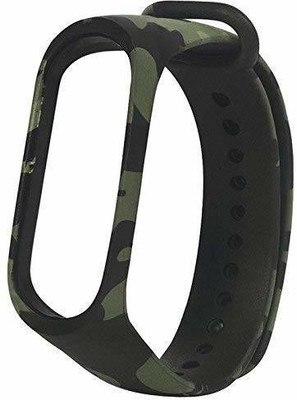 TooHype SweatProof Adjustable Mi Band3/Band4With Easy Installation NoFallOff Silicone Smart Band Strap(Green)