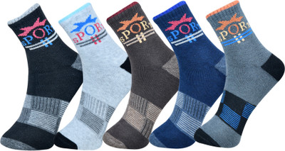 VIPUN Men Embriodered Ankle Length(Pack of 6)