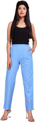 Dexus Regular Fit Women Light Blue Trousers