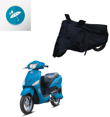 SRENTERPRISES Two Wheeler Cover for Hero(Electric Optima, Black)