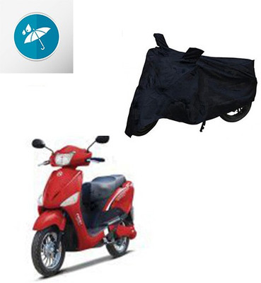 SRENTERPRISES Two Wheeler Cover for Hero(E Scoot, Black)