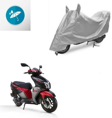 SRENTERPRISES Two Wheeler Cover for TVS(NTORQ, Silver)