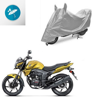 SRENTERPRISES Two Wheeler Cover for Honda(CB Trigger, Silver)