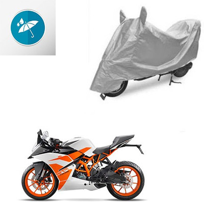 SRENTERPRISES Two Wheeler Cover for KTM(Duke 200, Silver)