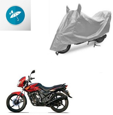 SRENTERPRISES Two Wheeler Cover for TVS(Flame DS 125, Silver)