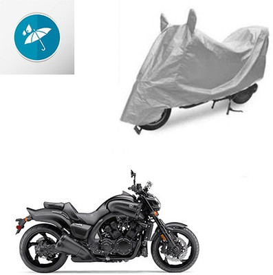 SRENTERPRISES Two Wheeler Cover for Yamaha(VMAX, Silver)