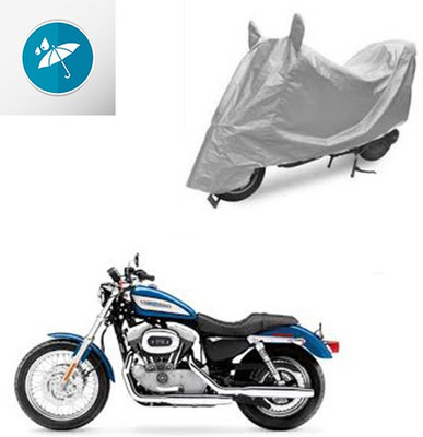 SRENTERPRISES Two Wheeler Cover for Harley Davidson(XL 883, Silver)